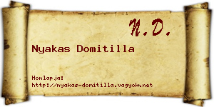 Nyakas Domitilla névjegykártya